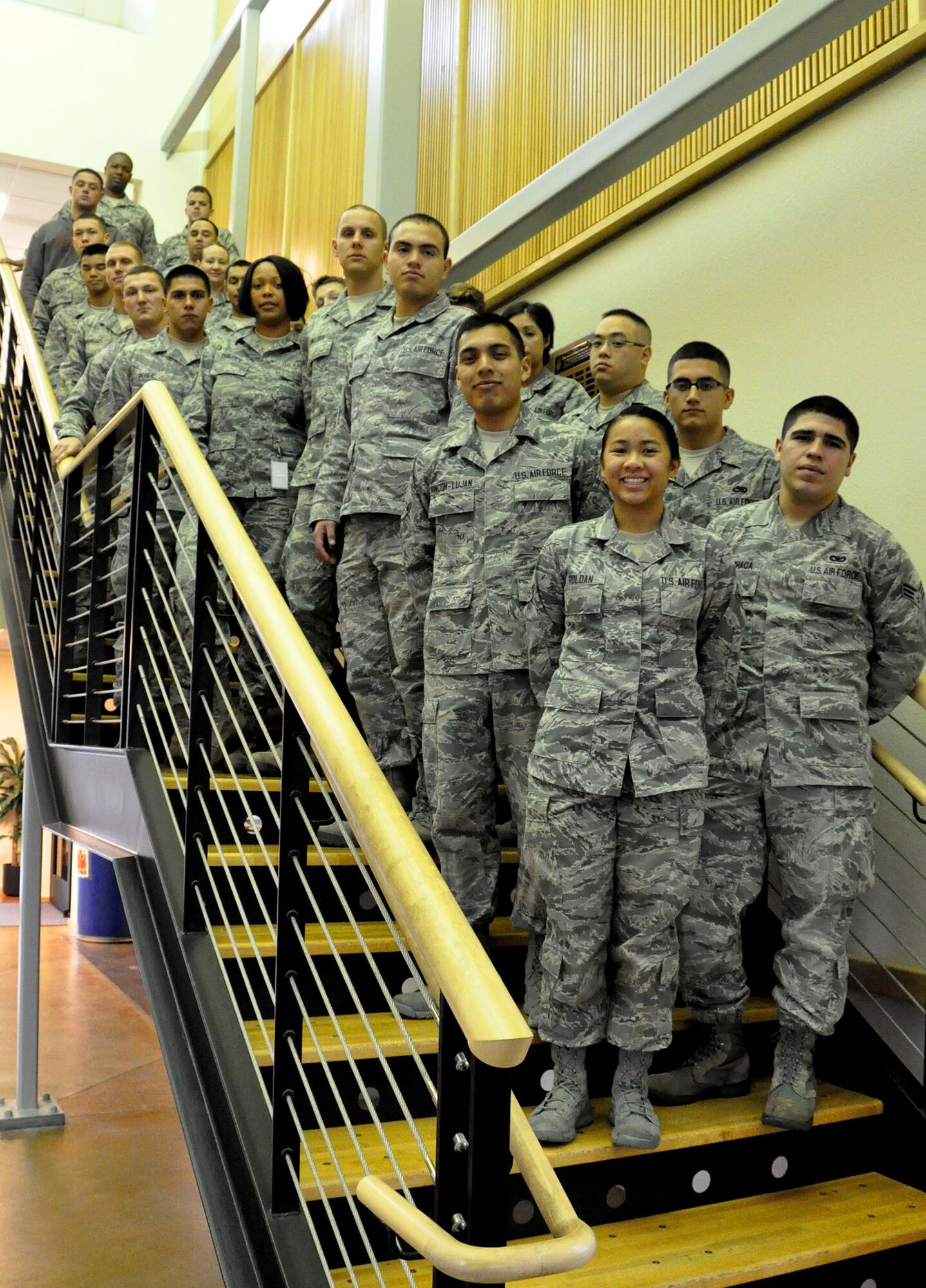 The 349th Air Mobility Wing welcomed 22 new Airmen to the wing on the first unit training assembly weekend of 2013. Welcome to you all! (U.S. Air Force photo/Senior Master Sgt. Ellen Hatfield)