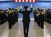 Col. Larry H. Lang conducts during a dress rehearsal for the Inaugural Parade at Joint Base Andrews, Md., Jan. 11, 2013. Colonel Lang is the commander of the U.S. Air Force Band. (DOD photo/Claudette Roulo)  
