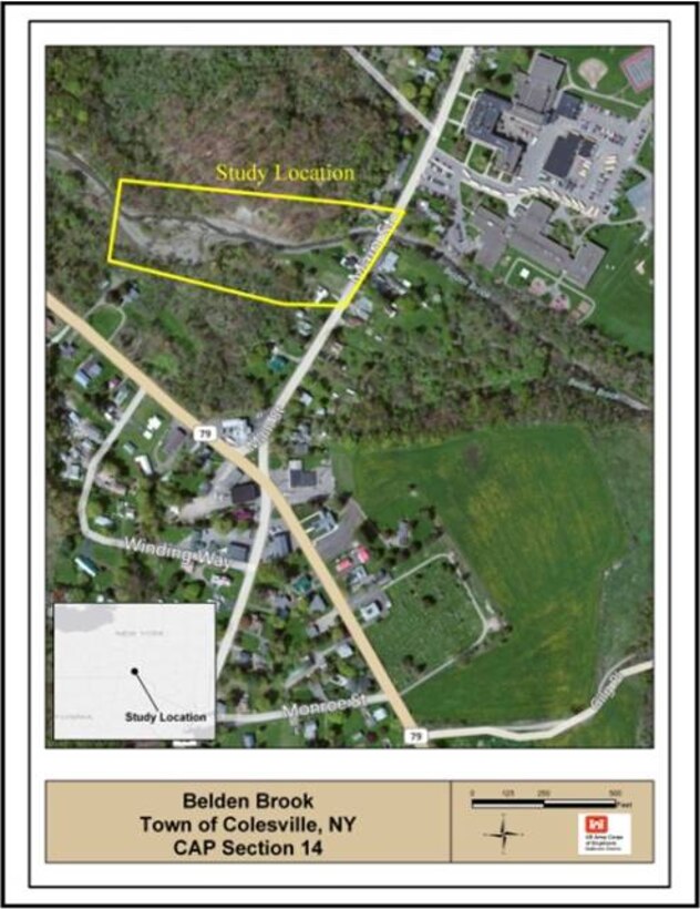 Project site location map, Belden Brook, Colesville, NY