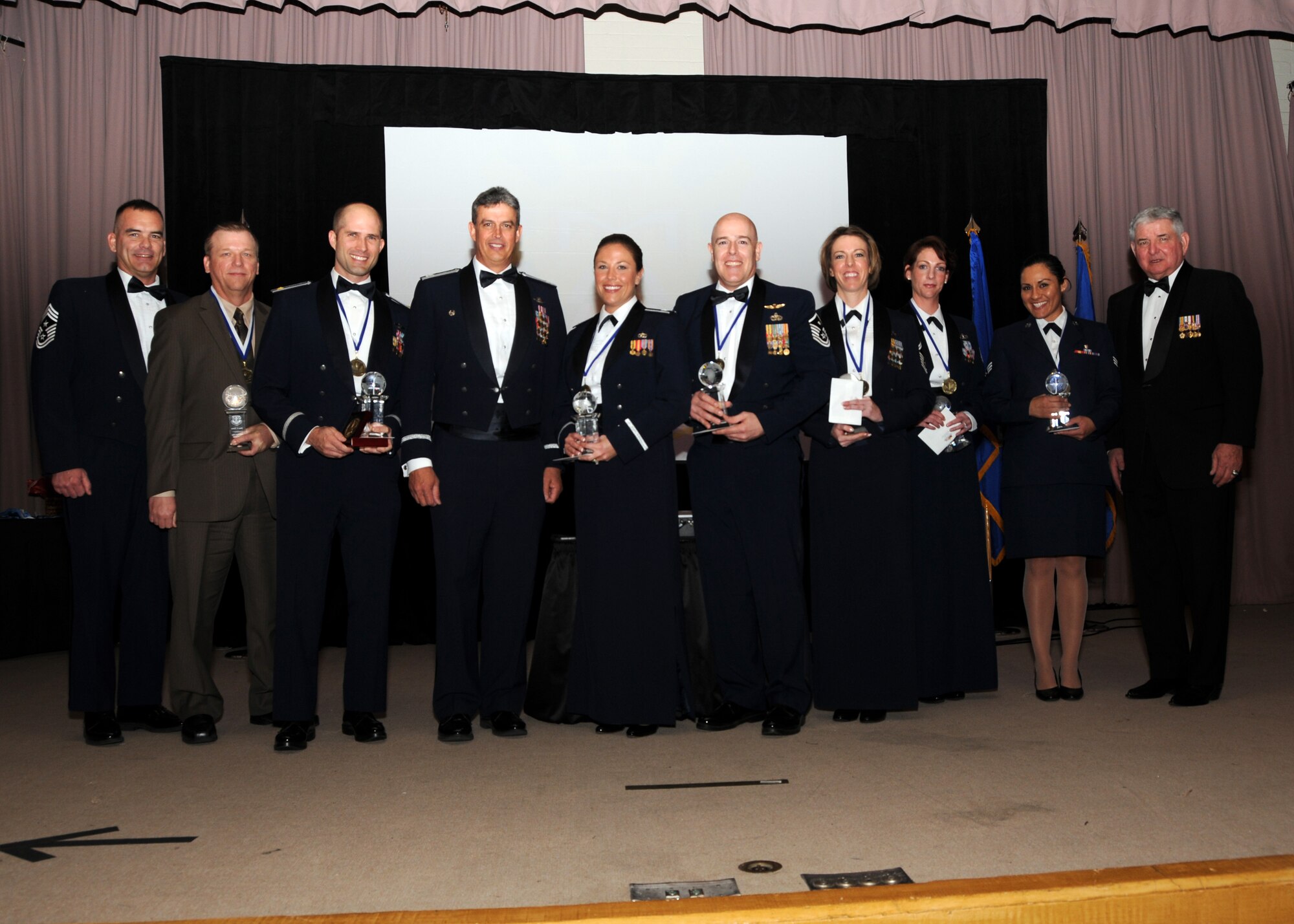944th Fighter Wing recognizes thier annual award winners during a banquet. (U.S. Air Force photo/Tech Sgt. Louis Vega Jr.) 
