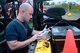 Kentucky Air National Guard Staff Sgt. Joe Cloutier, 41st Civil Support Team survey team member, calibrates a remote air monitoring device during a U.S. Army North exercise on Oct. 2, 2012, in Frankfort, Ky. (Kentucky Air National Guard photo by Master Sgt. Phil Speck)