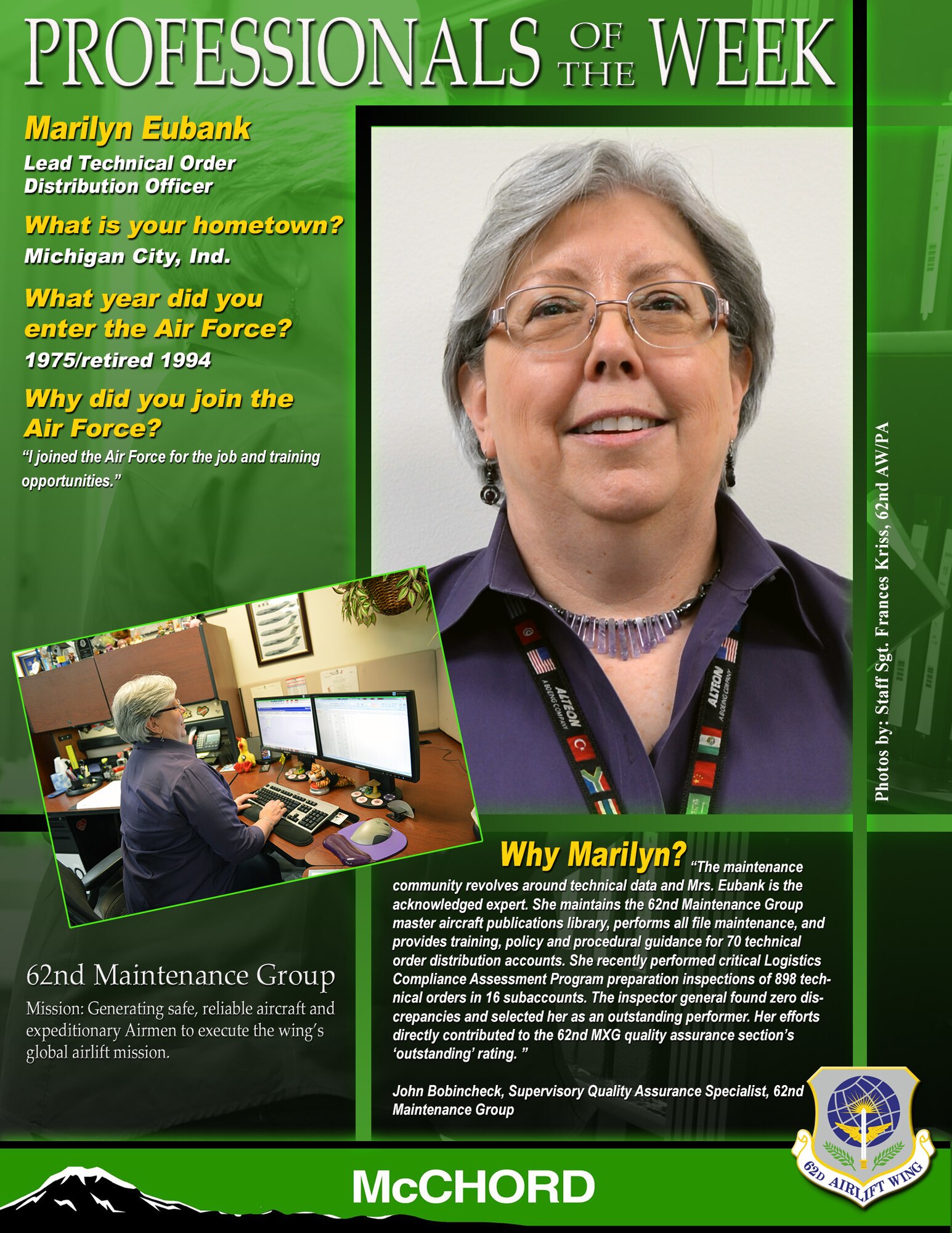 Marilyn Eubank (U.S. Air Force graphic/Staff Sgt. Frances Kriss)
