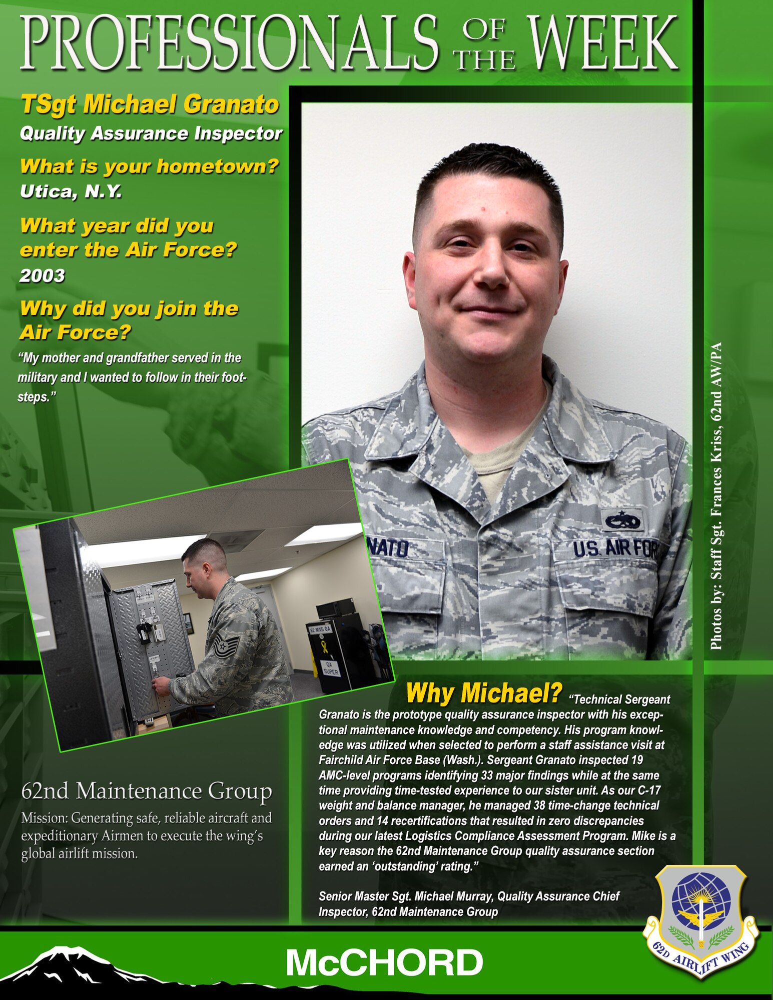Tech. Sgt. Michael Granato (U.S. Air Force graphic/Staff Sgt. Frances Kriss)