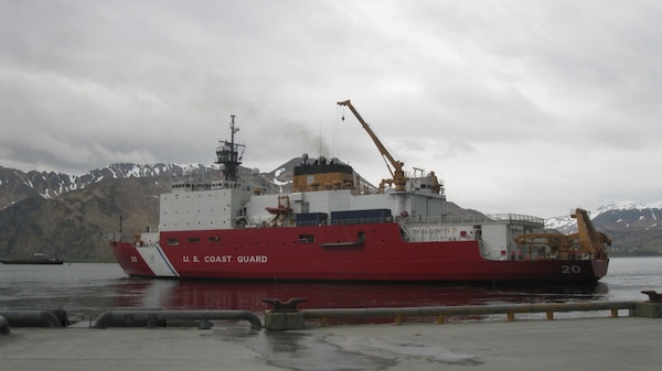 U.S. Coast Guard Cutter Healy leaves Dutch Harbor, Alaska, in support of ICESCAPE in 2010. 