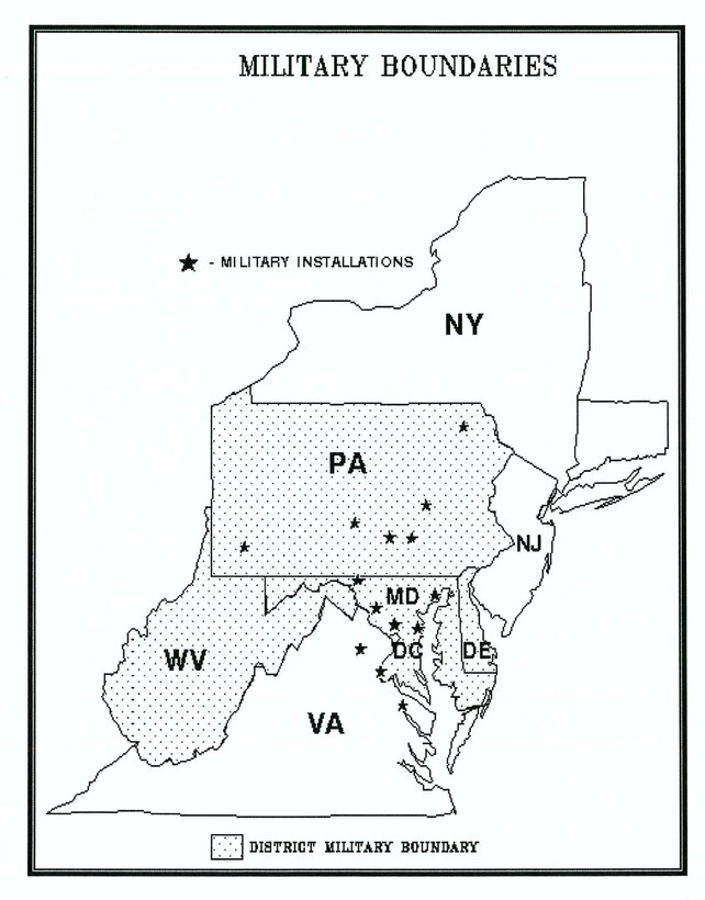 USACE Baltimore Military Boundaries