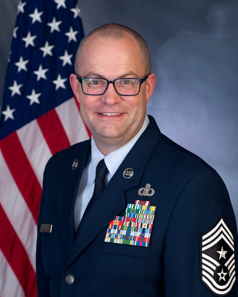 Chief Master Sgt. Charles Monk, 621st Contingency Response Wing command chief. (U.S. Air Force photo)