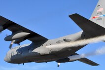 A highly-modified U.S. Air Force Reserve C-130 aircraft, assigned to the 910th Airlift Wing, sprays water, simulating a pesticide solution, during a field exercise as part of the Department of Defense Aerial Spray Course at the Lee County Mosquito Control District flightline, Lehigh Acres, Fla., Jan. 16, 2013. According to the 910th’s entomologists, the purpose of the exercise was to determine how wide of an area on the ground is being effectively treated by an aerial spray aircraft and how effectively the sprayed product is being delivered to the target area. The course is a certification requirement for pest management specialists involved in the aerial spraying of products designed to destroy disease-carrying creatures. The 910th, based at Youngstown Air Reserve Station, Ohio, is home to DoD’s only aerial spray mission and the team brought their unique knowledge to the course for the benefit of those participating in the event. U.S. Air Force photo by Master Sgt. Bob Barko Jr.