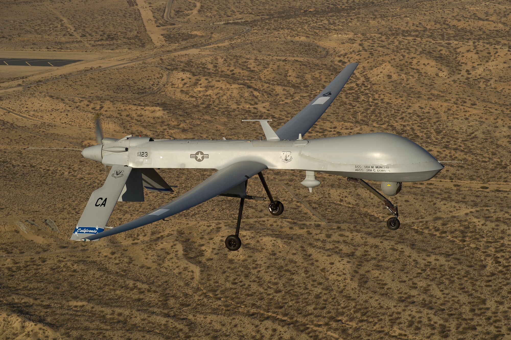 The MQ-1 Predator was the second most flown airframe last year; second only to the C-17. Despite a dramatic increase in the number of flying hours for remotely piloted aircraft, mishap rates are improving for these airframes. (Photo by Tech. Sgt. Effrain Lopez)