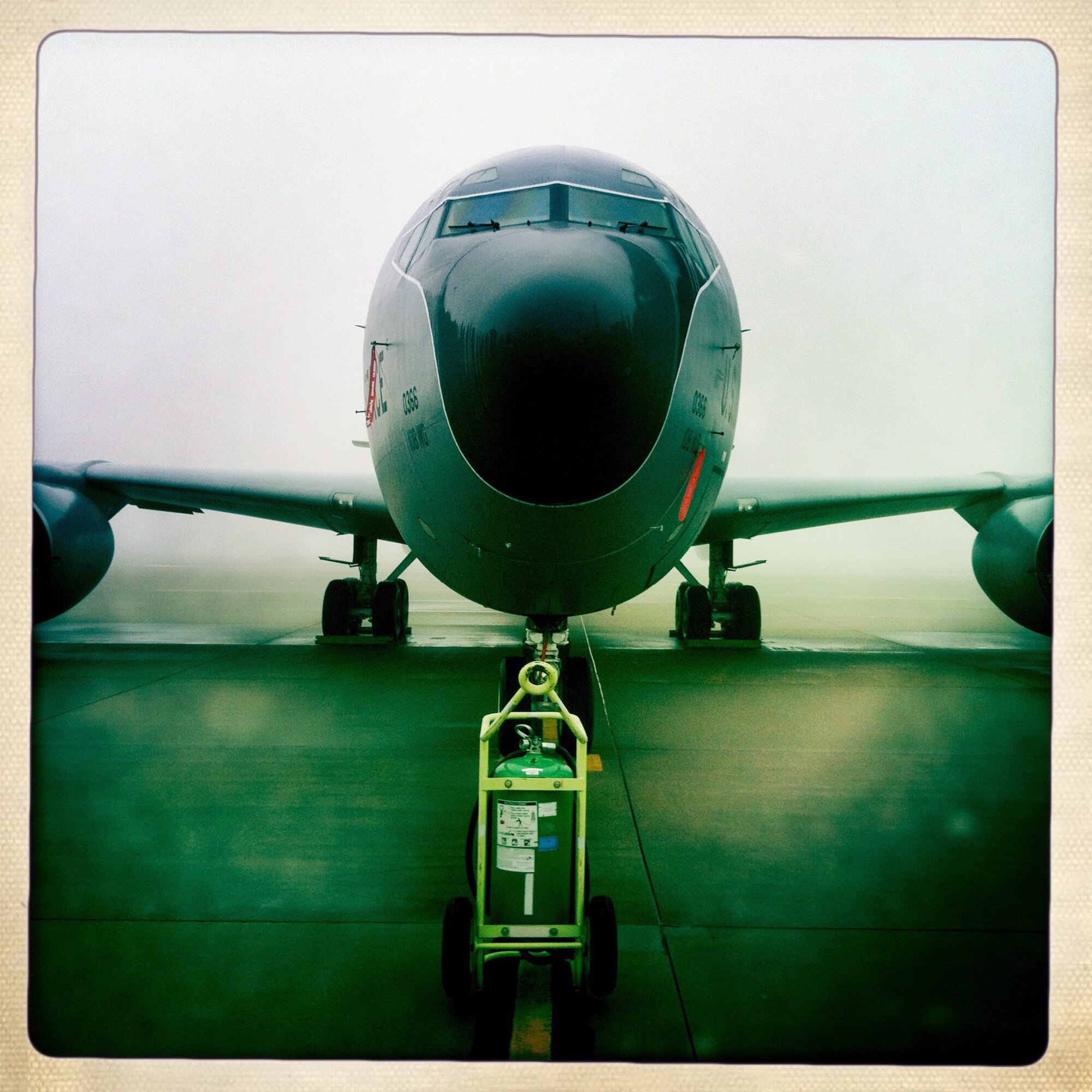 KC-135R Stratotankers with the 108th Wing, New Jersey Air National Guard, at Joint Base McGuire-Dix-Lakehurst, N.J., Jan. 13, 2013.  (Air National Guard photo/illustration by Master Sgt. Mark C. Olsen)