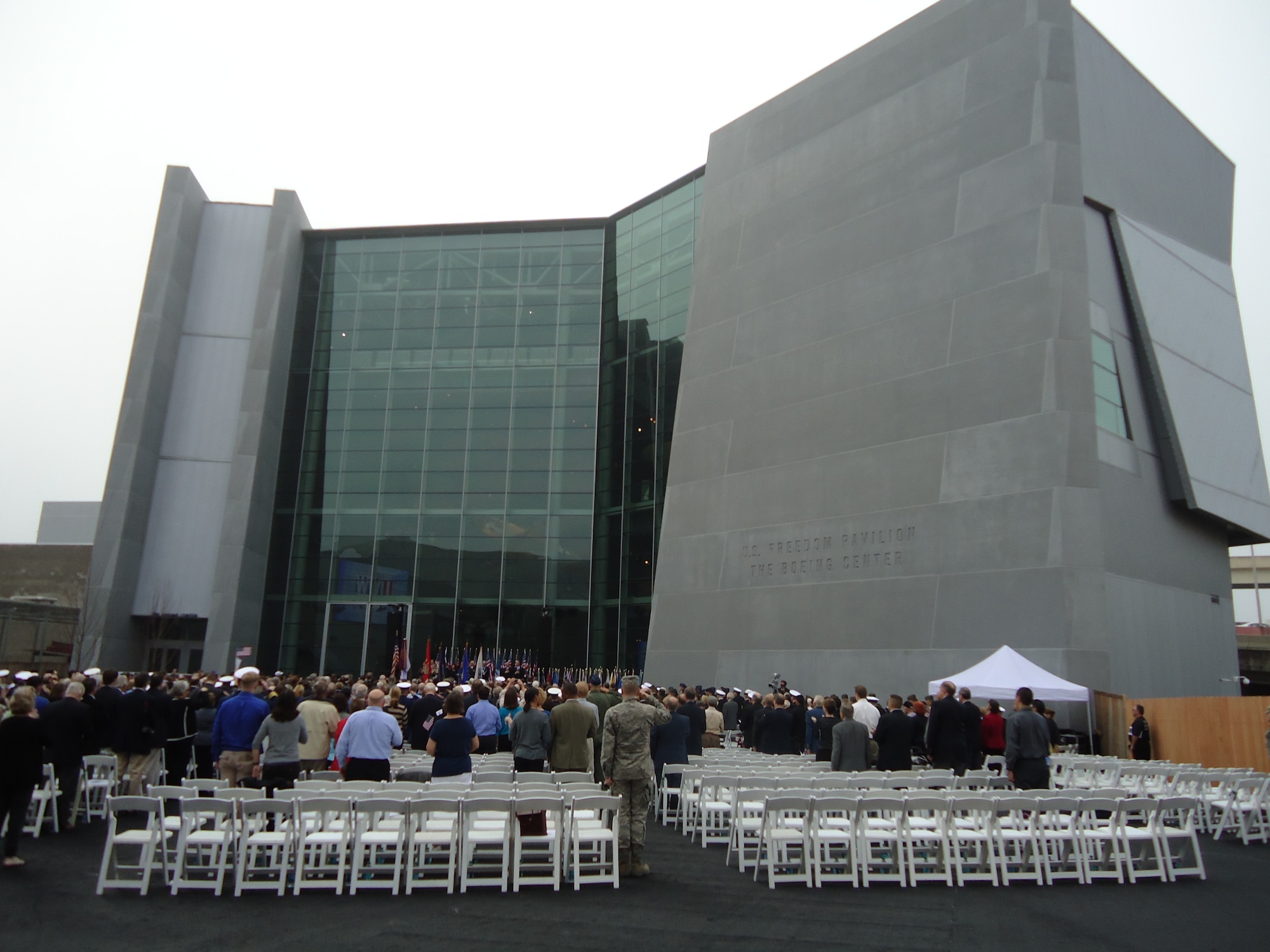 The $35 million U.S. Freedom Pavilion Boeing Center at the National World War II Museum in New Orleans houses aircraft such as the B-17E Flying Fortress, B-25J Mitchell bomber, SBD-3 Dauntless dive bomber, TBM Avenger torpedo bomber and P-51D Mustang and Corsair F4U-4 fighters.  (U.S. Air Force photo by Susan Griggs)