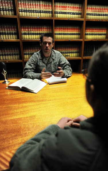 MINOT AIR FORCE BASE, N.D. -- Capt. Christopher Mangels, 5th Bomb Wing Assistant Staff Judge Advocate, is part of the team of legal experts selected to represent the Special Victims’ Counsel Program. As the representative of the pilot program, he will be providing victims of sexual assault with legal support throughout the military justice process. (U.S. Air Force photo/Senior Airman Jose L. Hernandez)