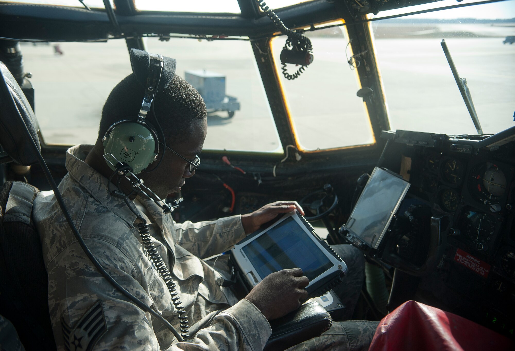 U.S. Air Force Staff Sgt. Andrew Thomas, 23d Maintenance Operations Squadron fuel system technician, demonstrates procedures during fuel training detachment school at Moody Air Force Base, Ga., Jan. 16, 2013. Four Airmen are currently enrolled in the 20-day FTD course, and after completion, they will be qualified to work on aircraft fuel systems. (U.S. Air Force photo by Airman Paul Francis/Released)
