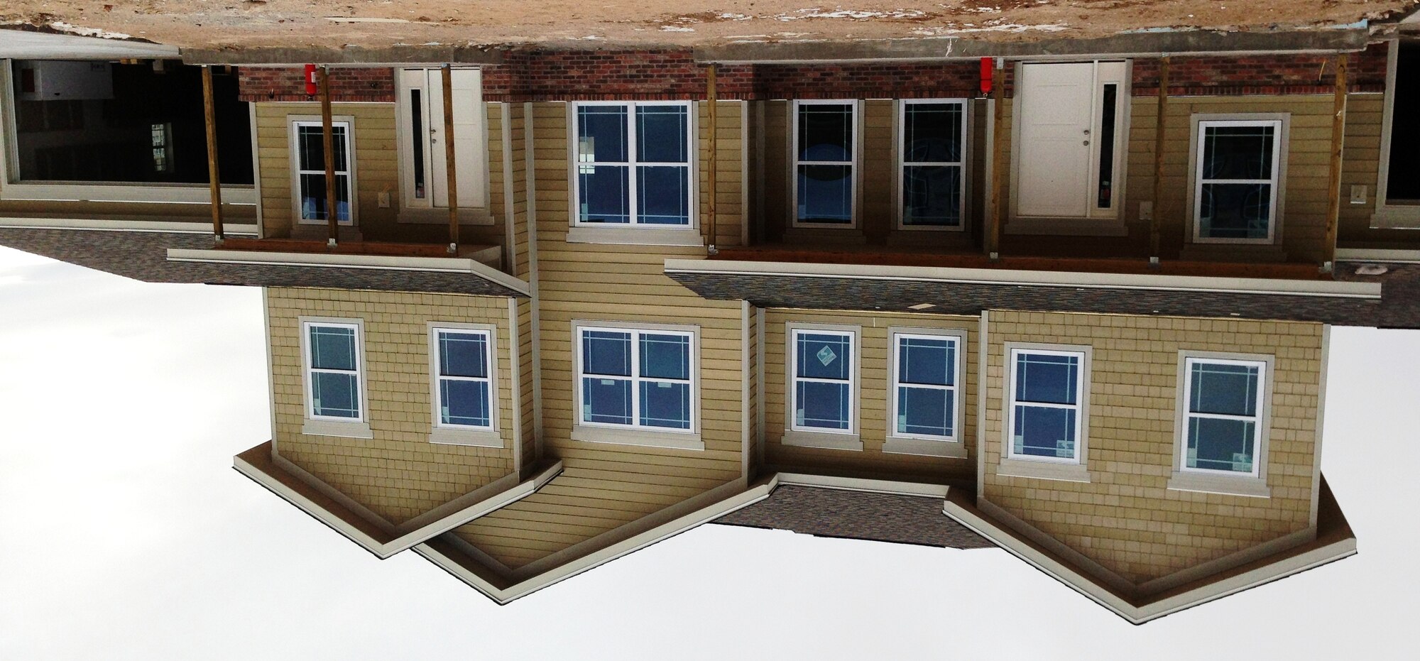 A new home being built by Balfour Beatty Communities nears completion adjacent to Carlin Heights. This two-family duplex is one of 93 new homes being built on the area. (Courtesy photo)
