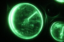 The speedometer in a Humvee displays the speed of 2nd Supply Battalion, 2nd Marine Logistics Group’s night convoy as it passes through the dark roads of Camp Lejeune’s Home Station Training Lanes in Holly Ridge, N.C., the night of Jan. 16, 2013. The unit’s Marines maintained a predetermined speed during their operation to ensure each vehicle maintained its position in the convoy.