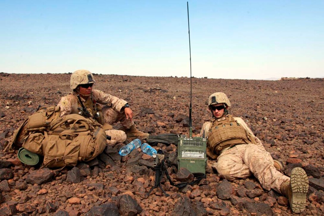 Exercise Amitie, which is French for friendship exercise, is a multinational training exercise designed to increase interoperability, enhance mutual capabilities and support a sustained presence in the region. During Amitie, elements from the 15th MEU participated in a three-day mounted patrol, land and water obstacle courses, aviation-related evolutions and joint planning. The training was led by the French 5th Marine Regiment and included elements from the 15th Marine Expeditionary Unit, French Foreign Legion, U.S. Army, U.S. Air Force and Djiboutian military. The 15th MEU is deployed as part of the Peleliu Amphibious Ready Group as a U.S. Central Command theater reserve force, providing support for maritime security operations and theater security cooperation efforts in the U.S. 5th Fleet area of responsibility. (U.S. Marine Corps photo by Cpl. John Robbart III)
