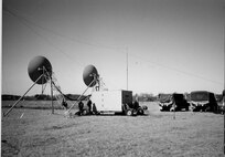 North Carolina Air National Guard, NCANG, 263rd Mobile Combat Communication Squadron, 263rd MCCS, 263rd Combat Communications Squadron, 263rd CCS, 263rd Communications Squadron, 263rd Comm Sq, Field Scene of TRC 170 Tropo at Badin Installation,  (Photo by NCANG Heritage Program)