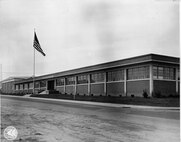 North Carolina Air National Guard, NCANG, 145th Airlift Wing, 145th  AW,  The NCANG Headquarters Building on the Charlotte Base before parking lot was completed.  (Photo by NCANG Heritage Program)