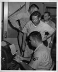 North Carolina Air National Guard, NCANG. 263rd Mobile Combat Communications Squadron, 263rd MCCS, 263rd Combat Communications Squadron, 263rd CCS, 263rd Communications Squadron, 263rd Comm Sq, #1 In Forefront, Grady McCroskey, #2 BG William J. Payne, #3 (Behind Payne) Air Force Advisor ? Gutherberson, #4 Unk  (Photo by NCANG Heritage Program)