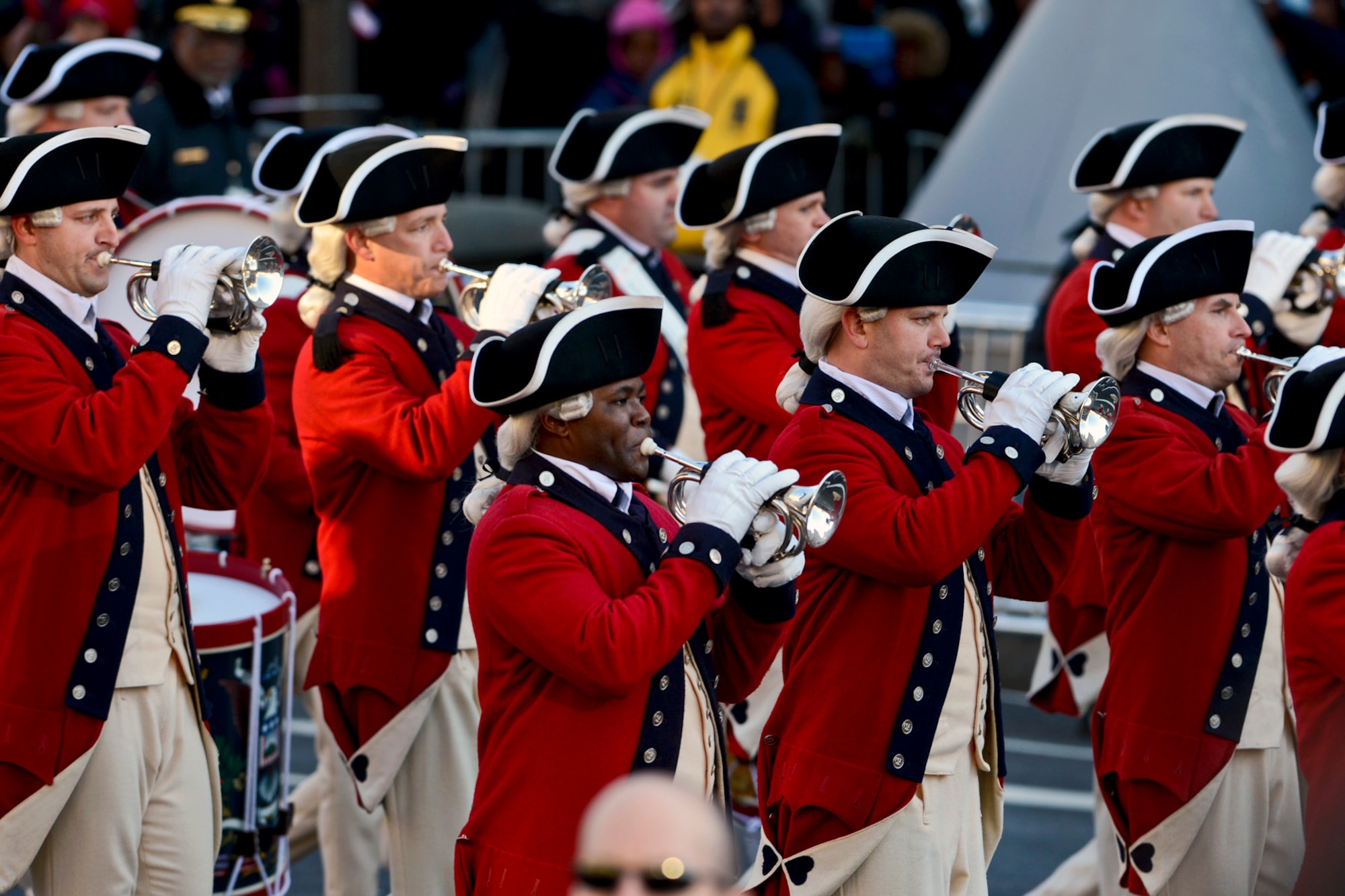 The Fife and Drum Corps of the The 3rd U.S. Infantry Regiment, known as the "The Old Guard," marches on Pennsylvania Avenue during the 57th Inauguration Day events in Washington, D.C., Jan. 21, 2013. More than 2,100 service members from each of the five branches are marching in the inaugural parade, with about 5,000 supporting the overall events. (DOD photo by Marv Lynchard/Released)