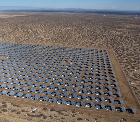 This aerial view of the solar photovoltaic array at White Sands Missile Range, N.M., was taken, Jan. 8, 2013. The panels cover 42 acres and provide more than four megawatts of electricity to the base.