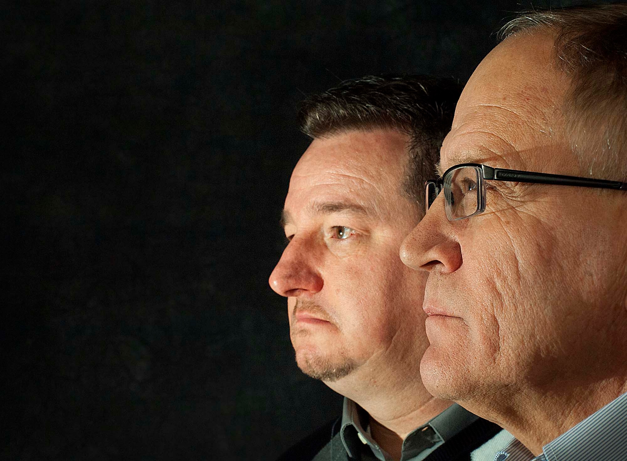 MINOT AIR FORCE BASE, N.D. -- Congratulations to Michael T. Berglund, 5th Security Forces Squadron chief of intelligence and investigations, and Dwight E. Slotto, 5th Contracting Squadron director of business operations, on being Air Force Global Strike Command's 2013 Air Force Association Outstanding Air Force Civilian Employee of the Year nominees. The AFA recognizes top Air Force civilian employees annually for outstanding achievements. (U.S. Air Force photo/Senior Airman Brittany Y. Auld)