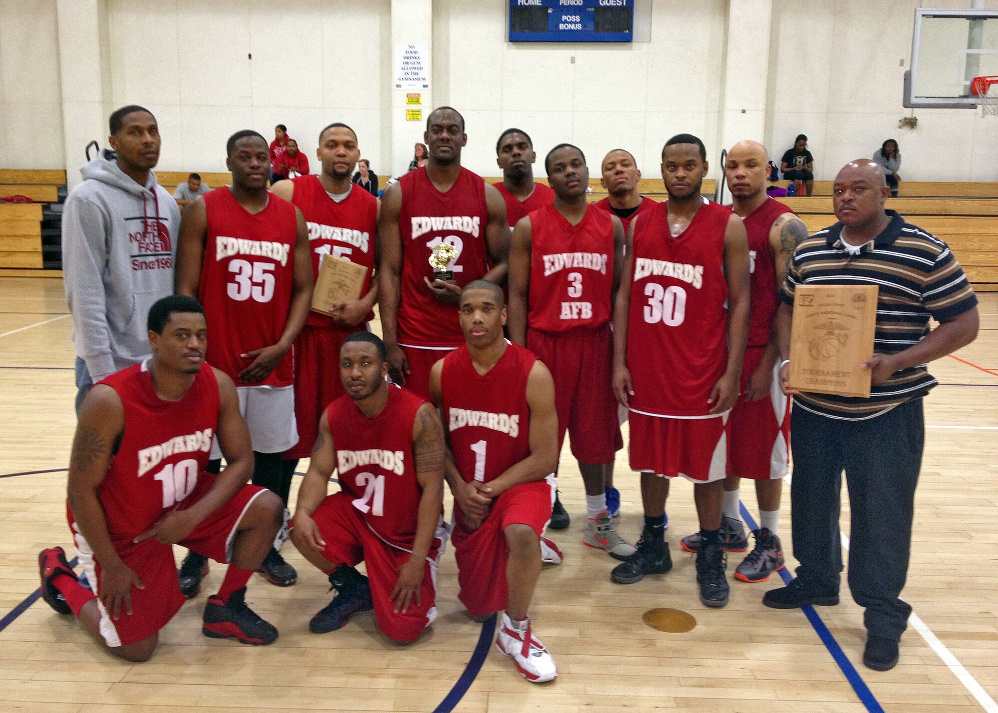 Edwards Air Force Base men's basketball team. (Courtesy photo)