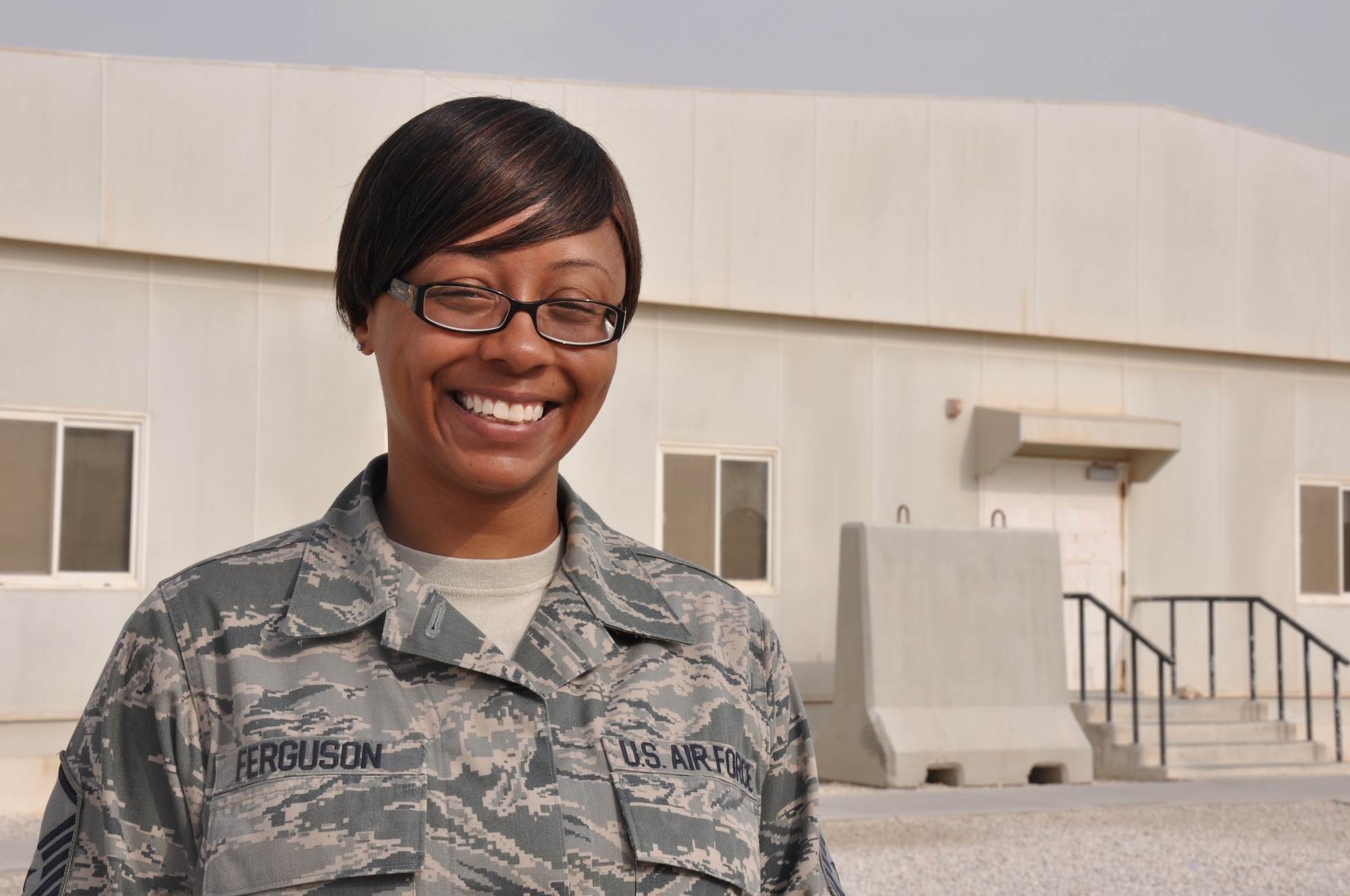 Master Sgt. Sonya Ferguson serves as the director of equal opportunity, 379th Air Expeditionary Wing in Southwest Asia. Ferguson serves the approximately 6,000 Airmen deployed and assigned to this location. (U.S. photo/Master Sgt. Christian Michael)