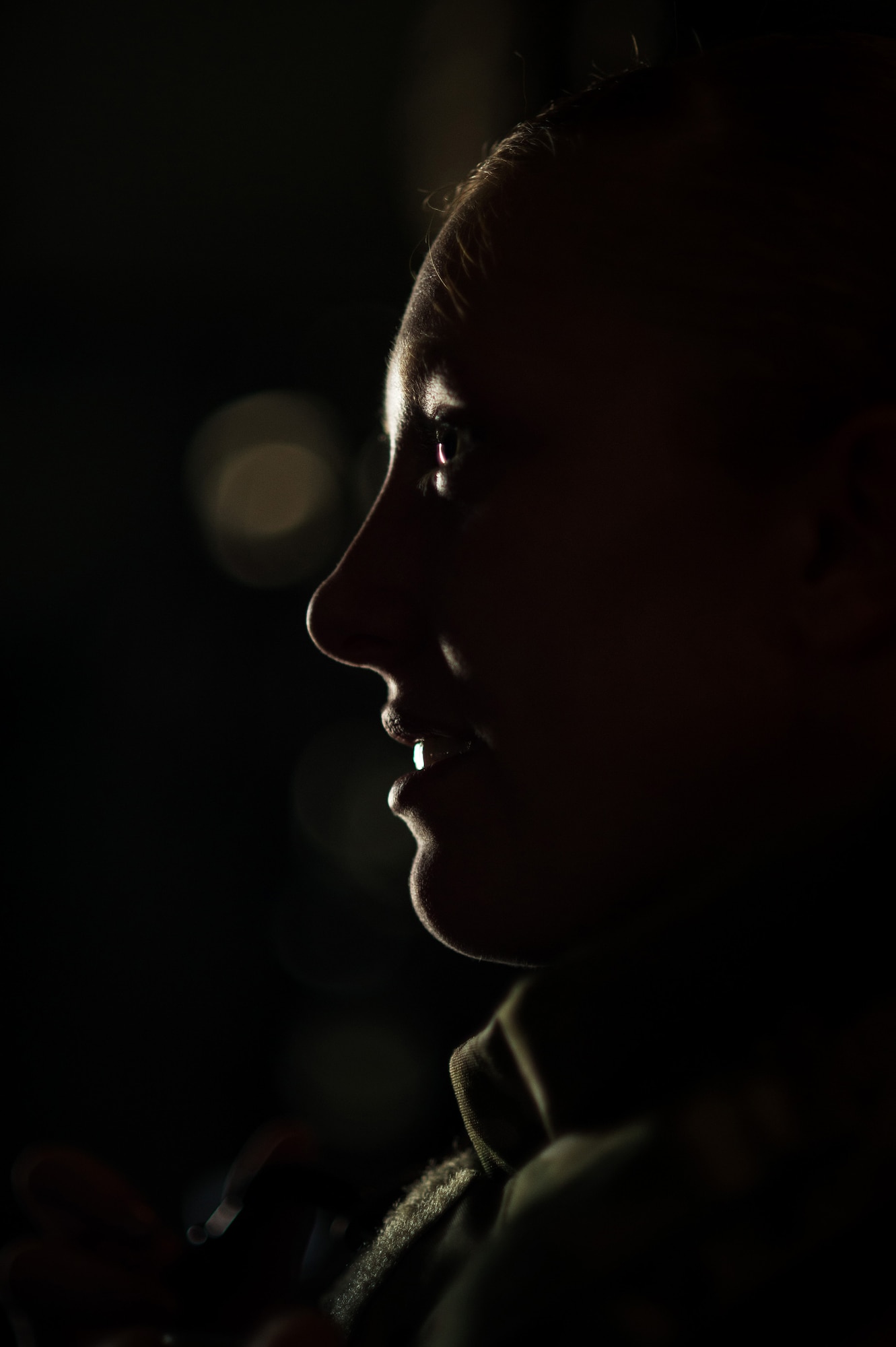 U.S. Air Force Senior Airman Bambi White, 451st Expeditionary Security Forces Squadron, waits for takeoff on a U.S. Air Force C-130J Super Hercules Dec. 5, 2012, Kandahar Airfield, Afghanistan. When an aircraft lands at locations with little to no security on the landing strip, fly-away security teams come along to provide additional protection for the aircraft and crew. White's hometown is Pontoon Beach, Ill. (U.S. Air Force photo/Staff Sgt. Jonathan Snyder)
