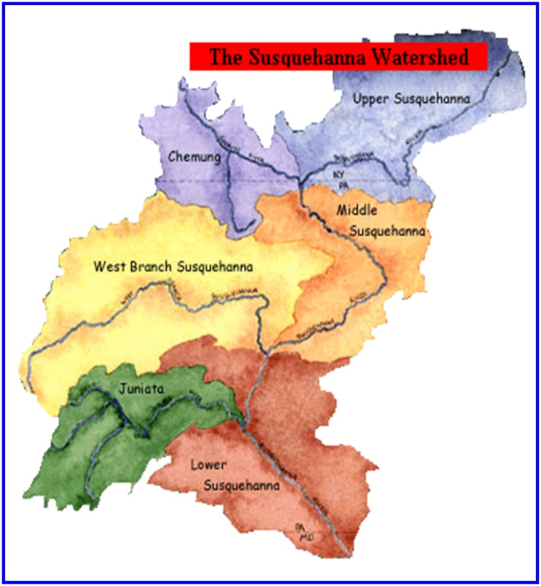 Map of Susquehanna River Basin Low Flow Management
