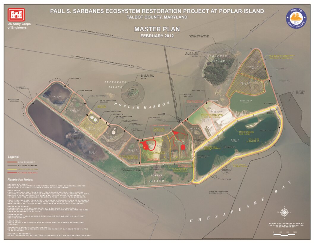 Map of Poplar Island.