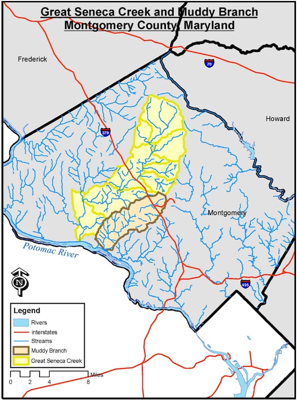 Map of Great Seneca Creek.