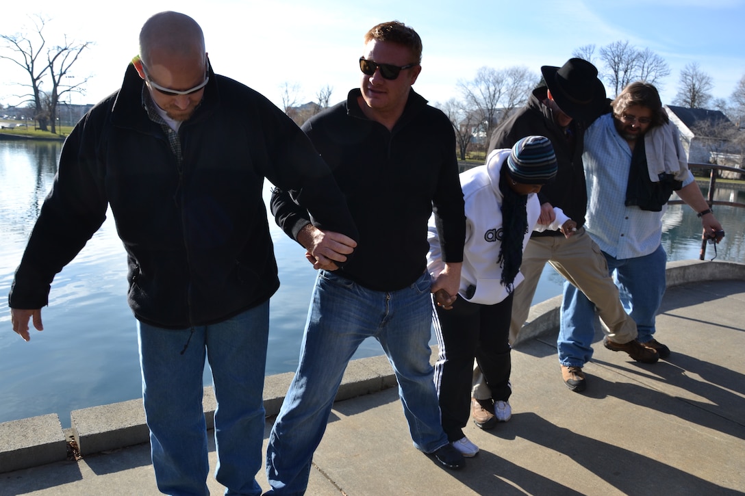 Members of the Leadership Development Program Tier II group participate in a problem-solving exercise. (Photo by Kristin Hoelen)