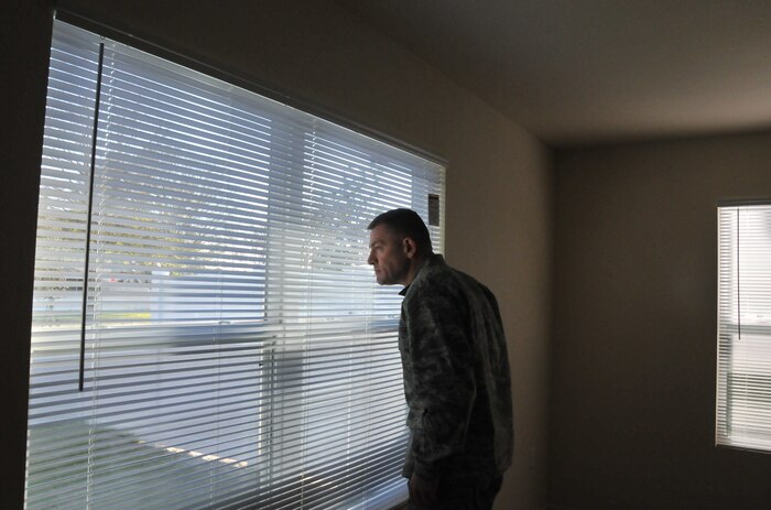 Col. Richard McComb, Joint Base Charleston commander, tours one of the newly constructed homes, Jan. 23, 2013 at JB Charleston – Air Base, S.C. Forest City, the privatized housing company at JB Charleston, recently completed phase four of the new housing development. Currently, 265 homes have been built and are available to families. (U.S. Air Force photo/ Airman 1st Class Jared Trimarchi)