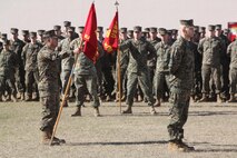 Lt. Col. Craig C. Clemans (right), the commanding officer of 2nd Maintenance Battalion, Combat Logistics Regiment 25, 2nd Marine Logistics Group, stands in front of his Marines and sailors to receive the Chesty Puller Award from the commanding general of II Marine Expeditionary Force during a ceremony aboard Camp Lejeune, N.C., Jan. 23, 2013. The Chesty Puller Award is given to units that represent outstanding leadership from noncommissioned officers, staff noncommissioned officers and officers in support of II MEF operations. 