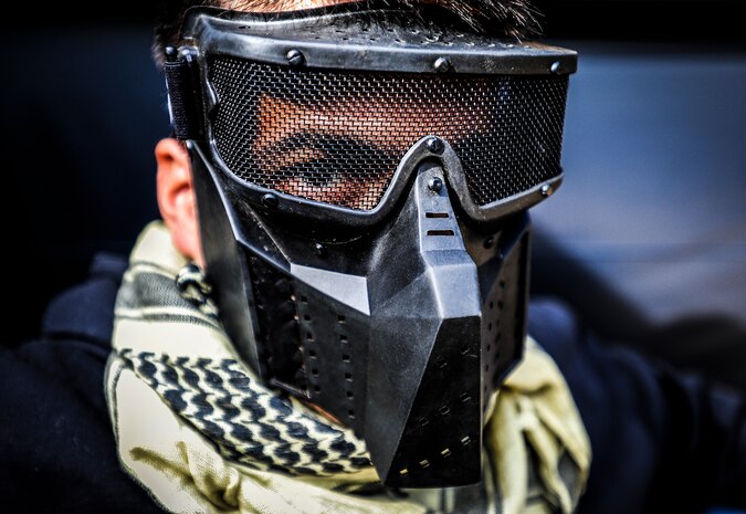 Staff Sgt. David Alderete, 1st Combat Camera Squadron maintainer, role plays as an opposing force during the Ability to Survive and Operate exercise Jan. 16, 2013, at North Auxiliary Air Field, S.C. Combat Camera held the exercise to train Airmen to function outside the wire as combat documentation specialists. The week-long exercise began Jan. 7, 2013, and ended Jan. 18. The 1st CTCS acquires still and motion imagery in support of classified and unclassified air, sea and ground military operations. (U.S. Air Force photo/Senior Airman Dennis Sloan)