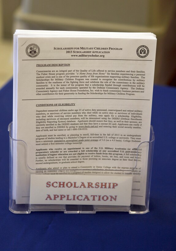 The commisarry aboard Marine Corps Air Station Miramar, Calif., offers a $1,500 scholarship to military children during December, January and February. The scholarship began in 2001, and has given out $10.3 million through 6,500 scholarships.