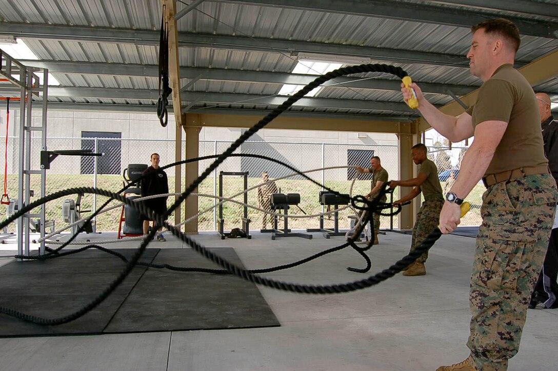 Marine Corps Community Services hosted the grand opening of a High Intensity Tactical Training Center in San Mateo behind the 62 Area Fitness Center here Jan. 29.