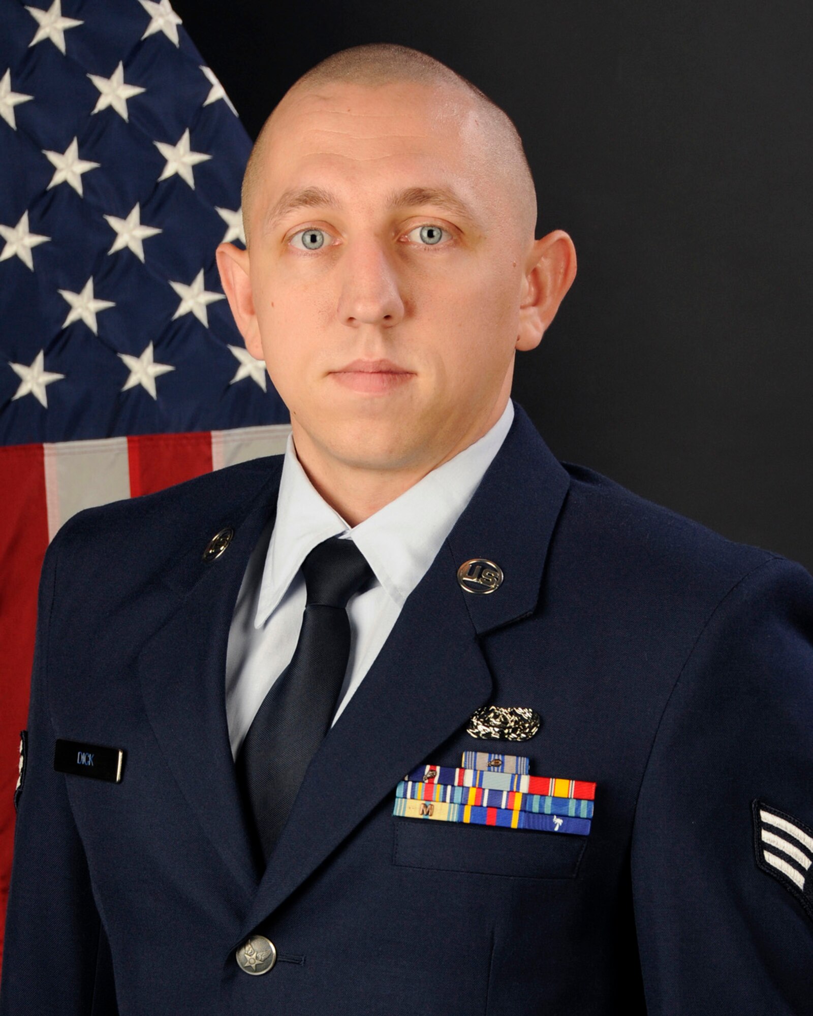 Senior Airman Matthew Dick, with the 245th Air Traffic Control Squadron at McEntire Joint National Guard Base, S.C., poses for his portrait on Jan. 17, 2013. Airman Dick was selected as the South Carolina Air National Guard Airman of the year for 2012.
(National Guard photo by Tech. Sgt. Caycee Watson/Released)
