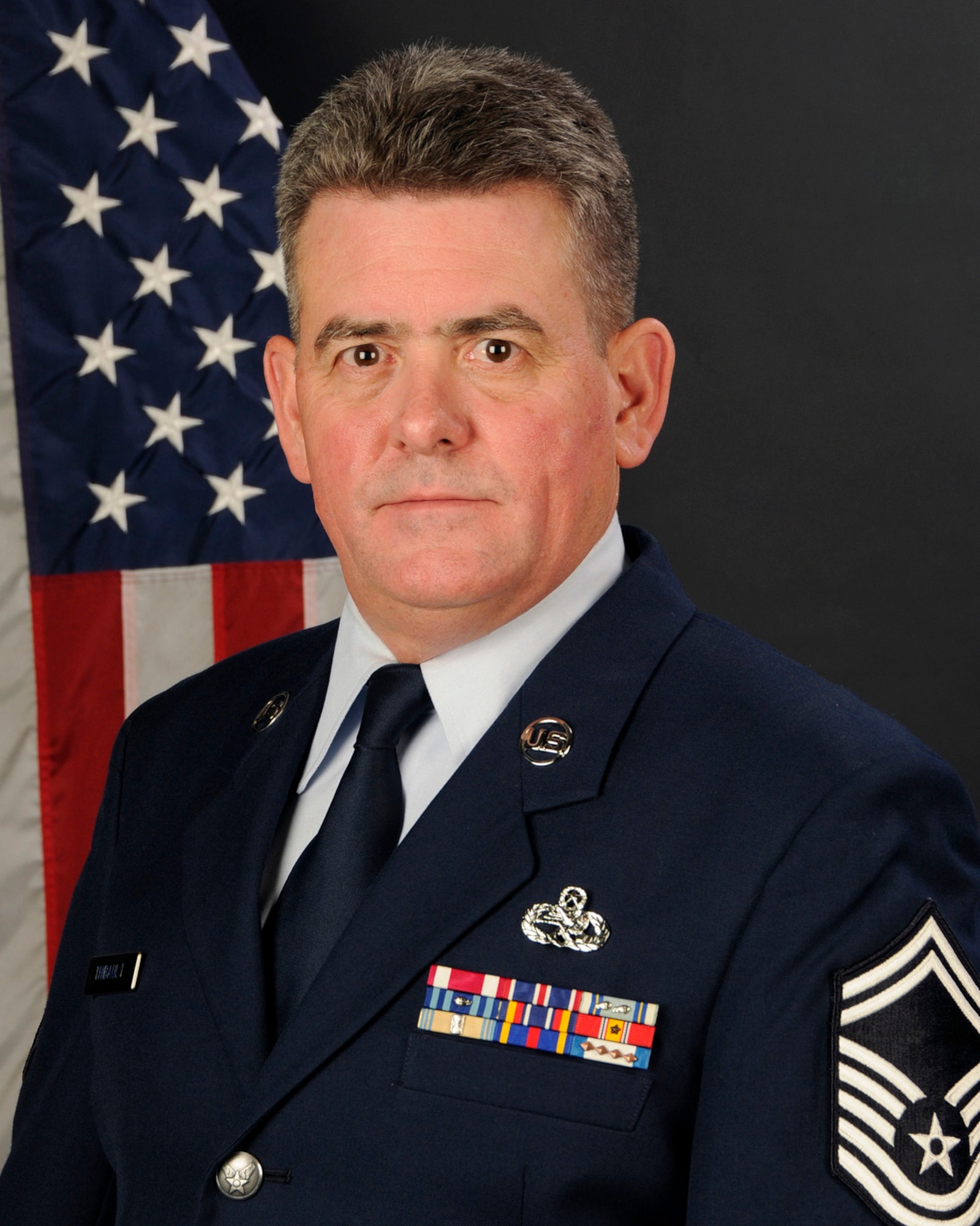 Senior Master Sgt. Robert Thibault, with the 169th Aircraft Maintenance Squadron at McEntire Joint National Guard Base, S.C., poses for his portrait on Jan. 13, 2013. Senior Master Sgt. Thibault was selected as the (Traditional) 169th Fighter Wing Senior Non Commissioned Officer of the year for 2012.(National Guard photo by Tech. Sgt. Caycee Watson/Released)