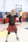 Students of Delalio Elementary School participate in several different events including jumping rope, hoola-hooping, and gymnastics during a Jump Rope for Heart event in the schools gymnasium, Jan. 25.