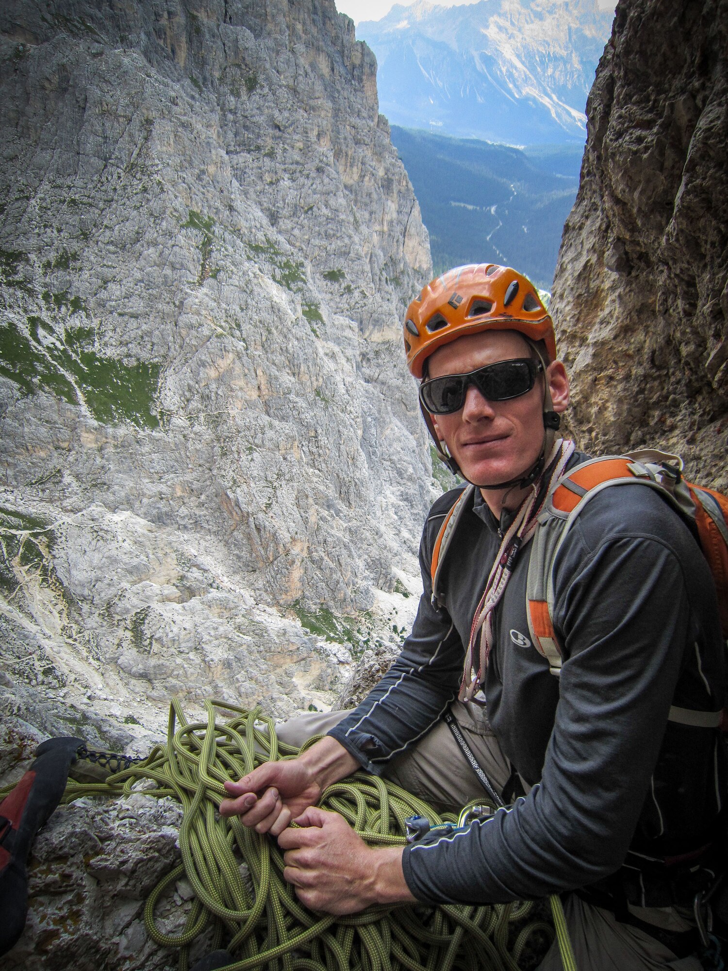 Capt. Lucas Gruenther, 31st Fighter Wing chief of flight safety, is pictured mountain climbing in Italy. Gruenther was declared missing during a nighttime training mission Jan. 28.

