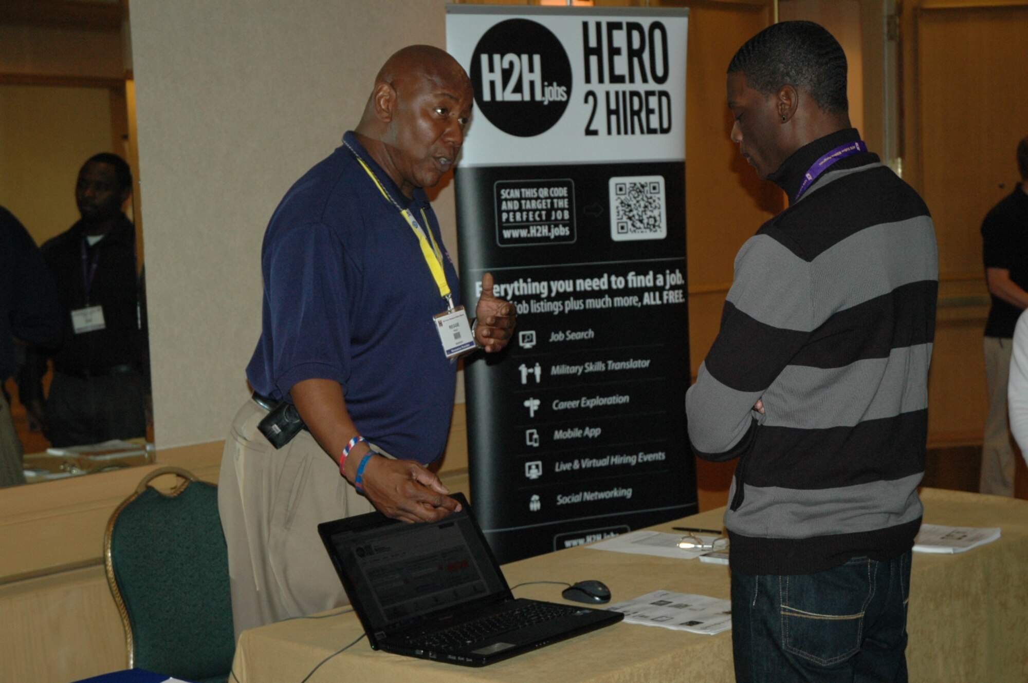 Reservists from across the country attended the Yellow Ribbon event held in Costa Mesa Calif. Jan. 25-27. More than 150 people returning from deployemnts were able to learn about job placement services available to them such as Heros 2 Hired. (U.S. Air Force Photo Capt. Joe Simms)