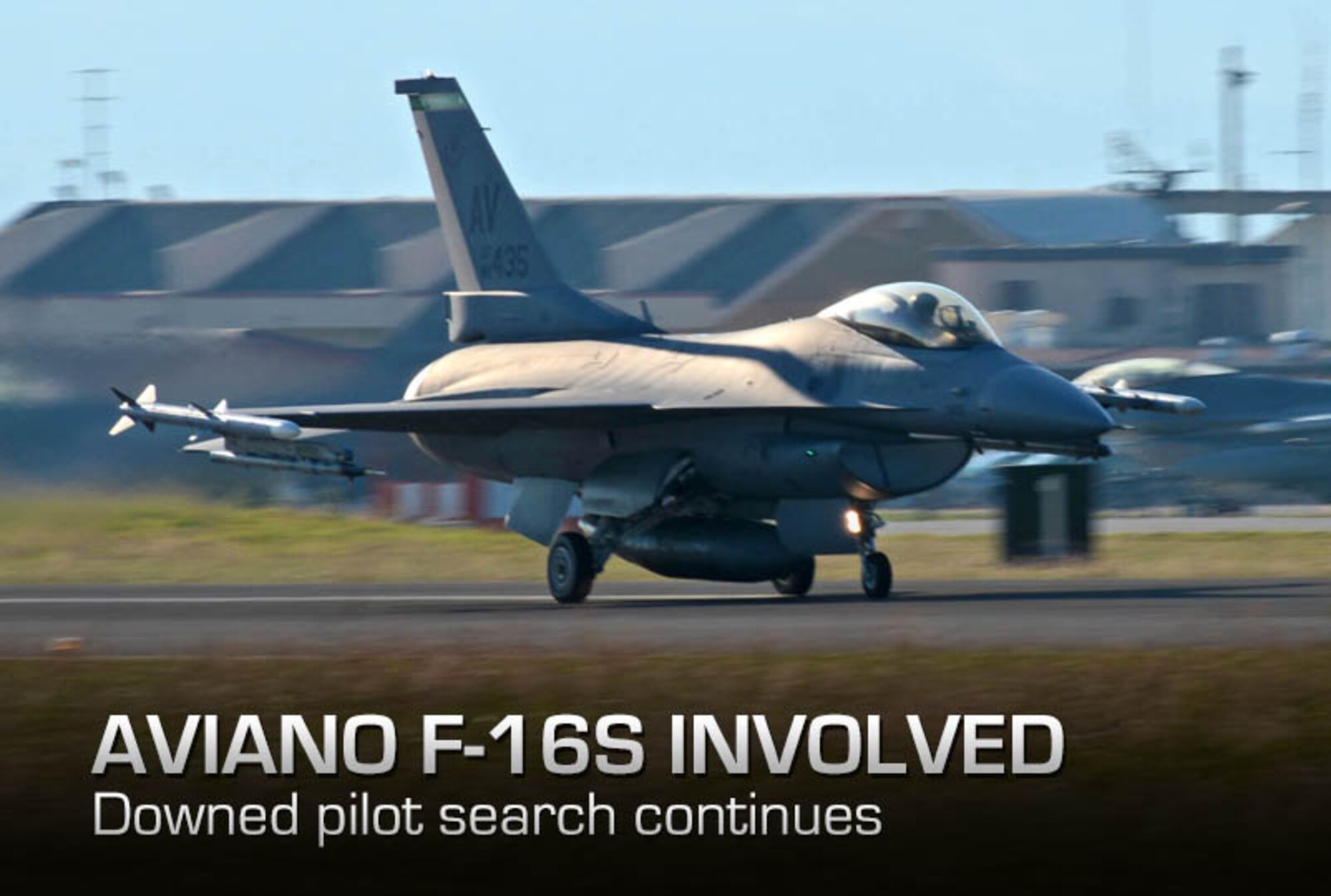 Capt. Joshua Rasmussen, 555th Fighter Squadron pilot, begins his take off in an F-16 Fighting Falcon at Aviano Air Base, Italy, Oct. 24.  The F-16 Fighting Falcon is a compact, multi-role fighter aircraft. It is highly maneuverable and has proven itself in air-to-air combat and air-to-surface attack. (U.S. Air Force photo/Airman 1st Class Matthew Lotz)
