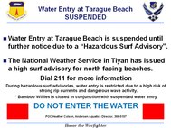 Tarague Beach Closure Red Flag