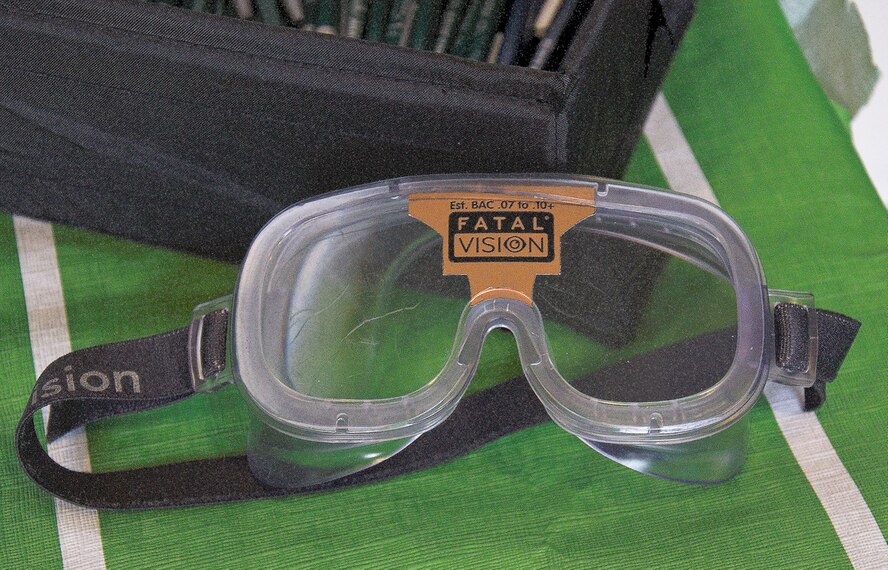 Drunk goggles, a way for people to see what it is like to be impaired, are used in the activities such as the tipsy tricycle and walk the line during the safety send off for Super Bowl weekend (DUI Prevention) at Patterson Dining Facility Jan. 30, 2013, at Dover Air Force Base, Del. The Delaware Office of Highway Safety, along with the 436 Airlift Wing Safety Office, set up the activities to educate Airman about the risks of driving drunk, not only to themselves but also the fines and penalties that go along with it, as well as the danger that they pose to other people. (U.S. Air Force photo/Airman 1st Class Ashlin Federick)