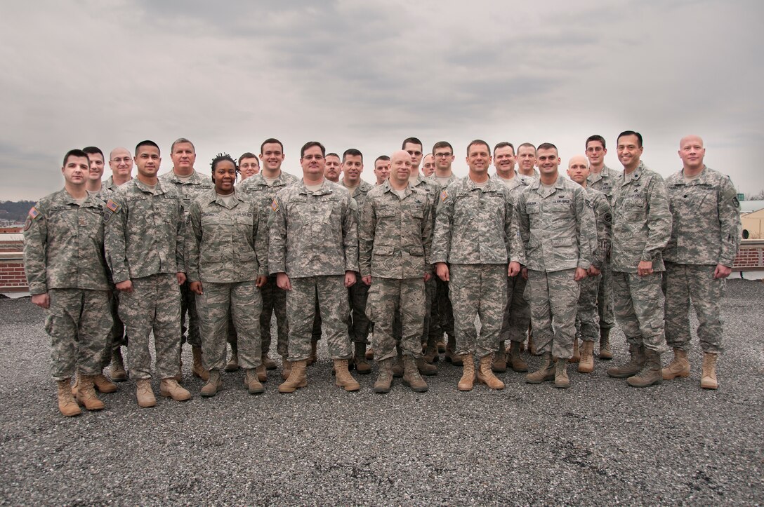 Members of Inauguration CND team stand on the roof of the Washington D.C. National Guard Armory before the Inauguration.