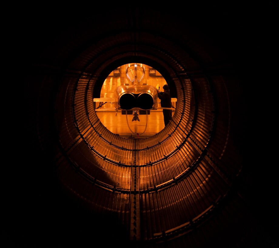 An engine maintainer from Laughlin’s T-38 Engine Shop prepares a T-38 Talon for an engine wash in the Hush House at Laughlin Air Force Base, Texas, Jan. 22, 2013. The 11 T-38 engine mechanics keep 66 T-38 Talons operational to support Laughlin’s mission of producing the world’s best pilots. (U.S. Air Force photo/2nd Lt. David Tart)
