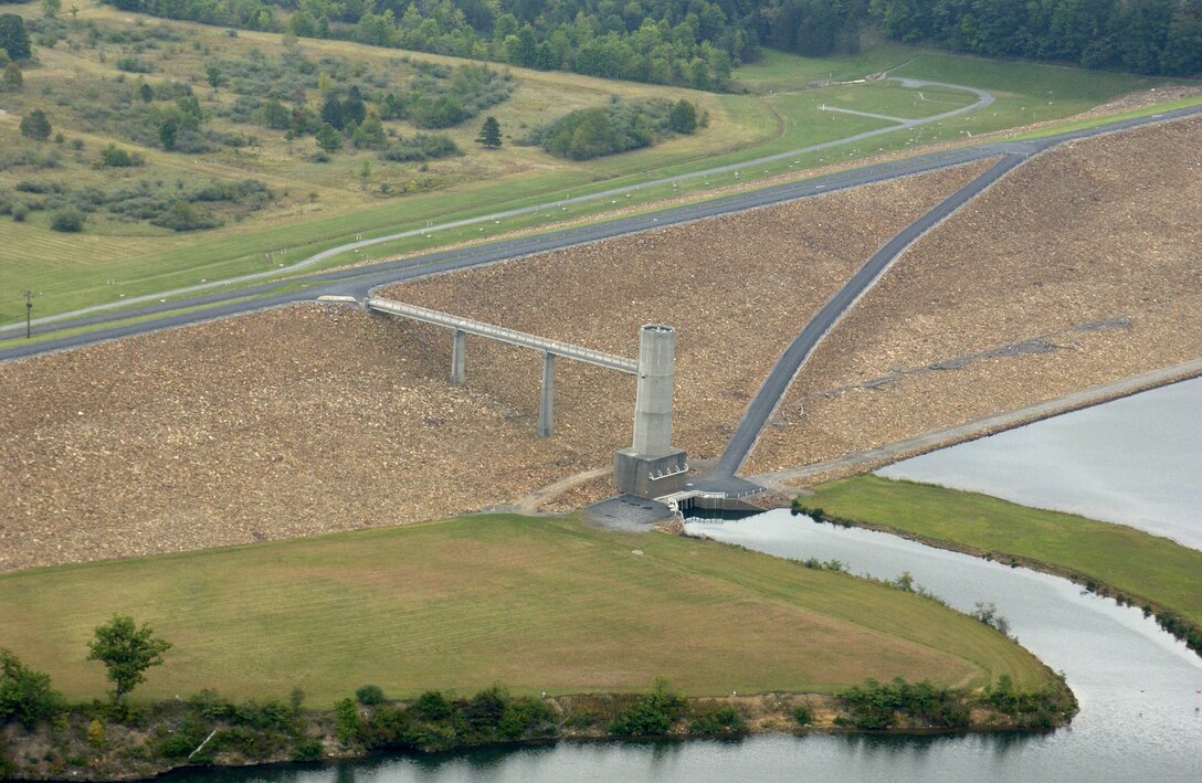 Aerial photo of Curwensville Lake