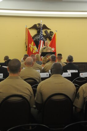 corps marine quantico facility dedicated basic dining school amos gen james base speaks commandant details alamy