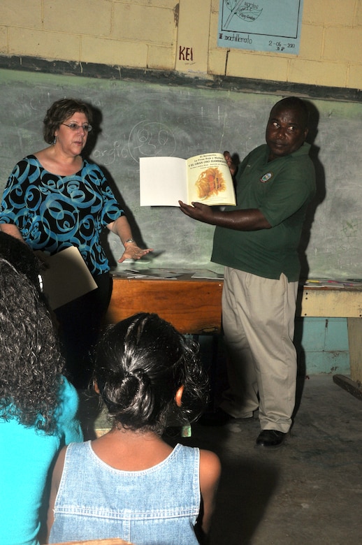 The Honorable Lisa Kubiske, the American ambassador to Honduras, visited the remote village of Barra Patuca, Gracias a Dios, June 25,2013, while service members of Joint Task Force-Bravo and the Honduran Ministry of Health conducted a medical readiness training exercise in the region. She donated more than 75 books of all reading levels to the school called Lempira. “I can’t explain to you how important it is to have an education and to further it once your studies are completed here,” said Kubiske to a class full of students. “One’s education doesn’t stop at 12th grade, but can be furthered in a university or vocational training, which will in turn help your people.” 